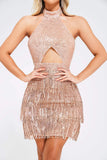 kamames Elspeth Sequin Tassel Mini Dress