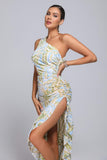 kamames Berka One Shoulder Printed Maxi Dress