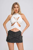 kamames Casimera Knitted Cutout Vest - White