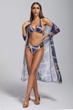 kamames Bryony Bikini Three Piece Set - Blue