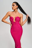 kamames Evelina Strapless Maxi Bandage Dress