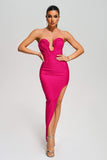 kamames Evelina Strapless Maxi Bandage Dress