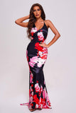 kamames Penpe Floral Satin Maxi Dress