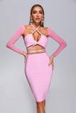 Kamames Metal Midi Bandage Dress