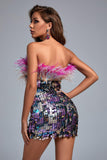 kamames Totte Feather Sequin Mini Dress