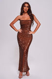 kamames Esther Sequin Backless Maxi Dress