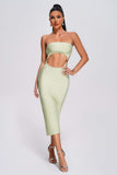 kamames Venus Strapless Cutout Midi Bandage Dress