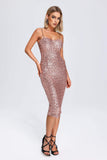 Kamames Lindsay Halter Sequin Midi Dress