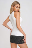 kamames Casimera Knitted Cutout Vest - White