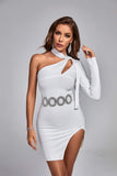 Kamames Hazada One Shoulder Mini Bandage Dress