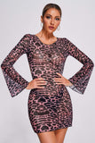 kamames Xaler Leopard Backless Mini Dress