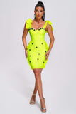 kamames Marcia Diamante Mini Bandage Dress