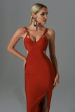 Kamames Rizico Cutout Slit Maxi Bandage Dress