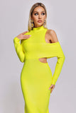 Kamames Zalca Cutout Maxi Bandage Dress - Yellow