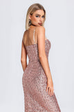 Kamames Lindsay Halter Sequin Midi Dress