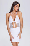 kamames Madge Halter Bandage Mini Dress