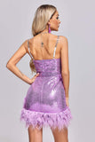 kamames Nithara Fur Sequin Mini Dress