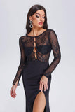 kamames Valico High Slit Lace Maxi Dress