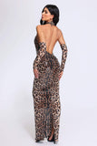 kamames Wilburta Halter Sequin Dress