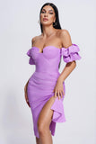 kamames Danez Off Shoulder Midi Bandage Dress