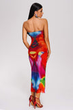 kamames Opala Strapless Printed Midi Dress