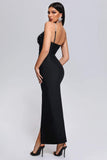 kamames Gini Diamonate Slit Maxi Bandage Dress