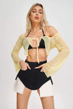 kamames Isata Mesh Crop Top - Yellow