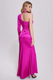 kamames Neal Satin One Shoulder Maxi Dress