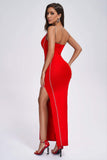 kamames Contrasting Diamonate Maxi Bandage Dress