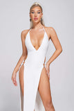 kamames Celo Slit Midi Bandage Dress