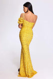 kamames Tianna One Soulder Sequin Maxi Dress