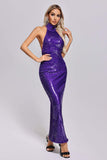 kamames Neliyah Backless Sequin Maxi Dress