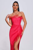 kamames Liama Feather Midi Bandage Dress