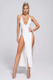 kamames Celo Slit Midi Bandage Dress