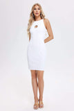 kamames Nancy Knitted Mini Dress-White