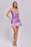 kamames Nithara Fur Sequin Mini Dress