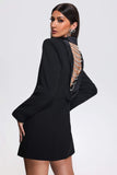 kamames Yette Diamonate Backless Blazer Dress