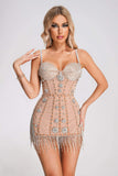 kamames Dalida Tassel Sequin Mini Dress