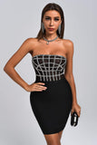 Kamames Liliya Diamonate Corset Mini Bandage Dress