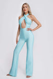 kamames Harlynn Cross Collar Bandage Jumpsuit