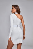 Kamames Hazada One Shoulder Mini Bandage Dress