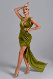 kamames Saffron Velvet Maxi Dress - Green