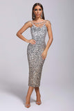 kamames Briella Sequin Diamonate Maxi Dress