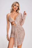 kamames Nylea Asymmetric Sequin Dress