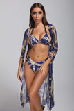 kamames Bryony Bikini Three Piece Set - Blue