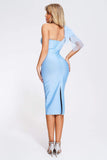 kamames Pull Mesh Midi Bandage Dress