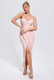 kamames Renata Sequin Slit Maxi Dress