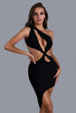 kamames Sadie Cutout One Shoulder Bandage Dress