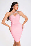 kamames Hanny Crystal Cocktail Dress - Pink