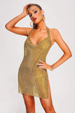 Kamames Colin Metallic Mesh Mini Dress